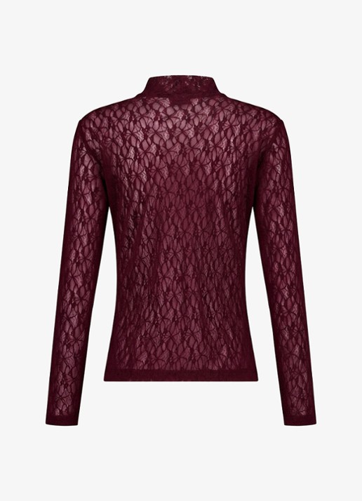 Studio Anneloes Reagan top van kant - achterkant aubergine