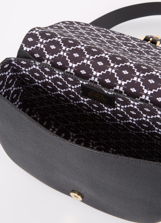 Studio Anneloes SA crossbodytas met afneembare schouderriem - detail zwart