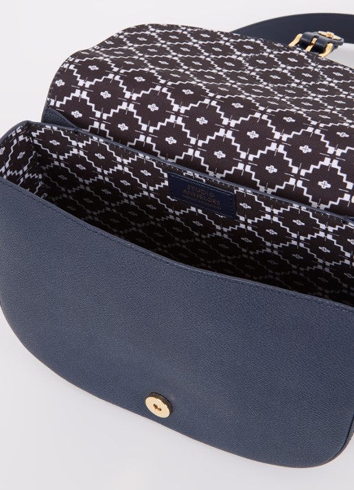 Studio Anneloes SA crossbodytas met afneembare schouderriem - detail donkerblauw