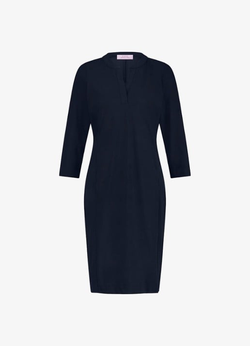 Studio Anneloes Simplicity mini tuniekjurk met steekzakken - voorkant 2 donkerblauw