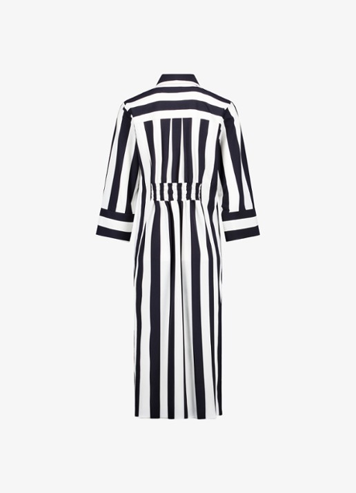 Studio Anneloes Soof stripe dress midi blouse jurk met streepprint - achterkant multicolor