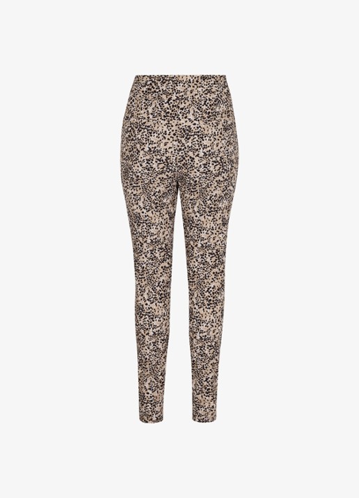 Studio Anneloes Stairdown high waist skinny fit broek met print - achterkant zwart