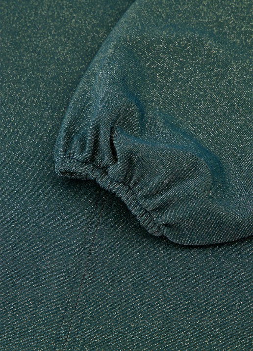 Studio Anneloes Sweater met V-hals en lurex - detail 2 donkergroen