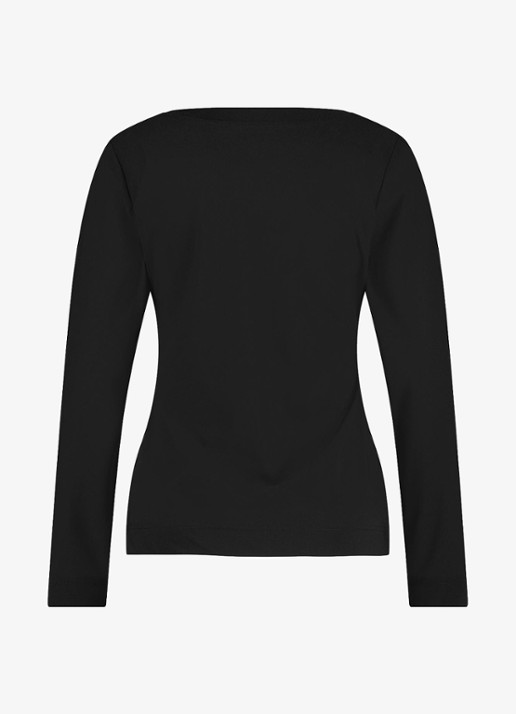 Studio Anneloes Sydney longsleeve met boothals - achterkant 5 zwart