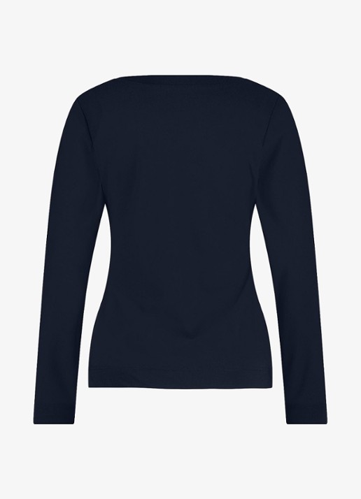 Studio Anneloes Sydney longsleeve met boothals - detail 5 donkerblauw