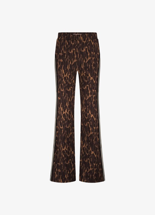 Studio Anneloes Trainer high waist wide fit pantalon met dierenprint