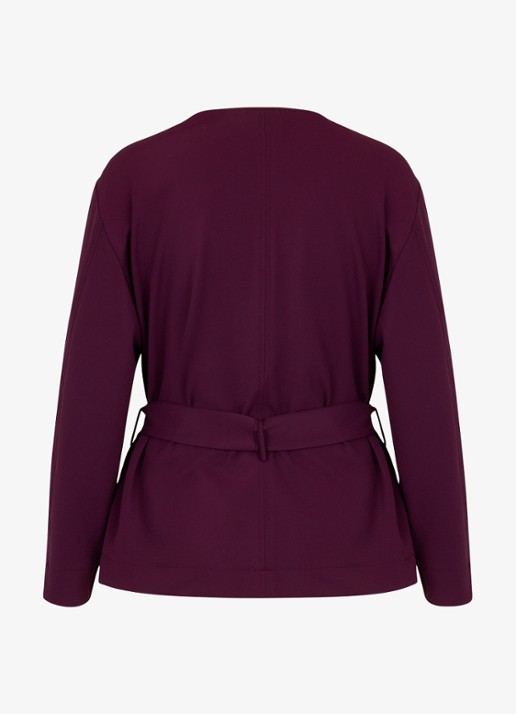 Studio Anneloes Vesper top met strikceintuur - achterkant paars
