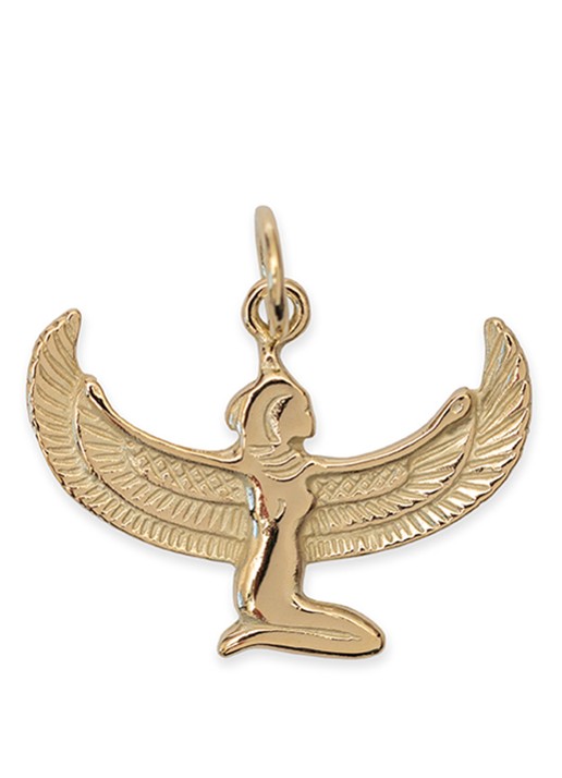 Studio Kroewe Goddess hanger van 14 karaat geelgoud - voorkant geelgoud