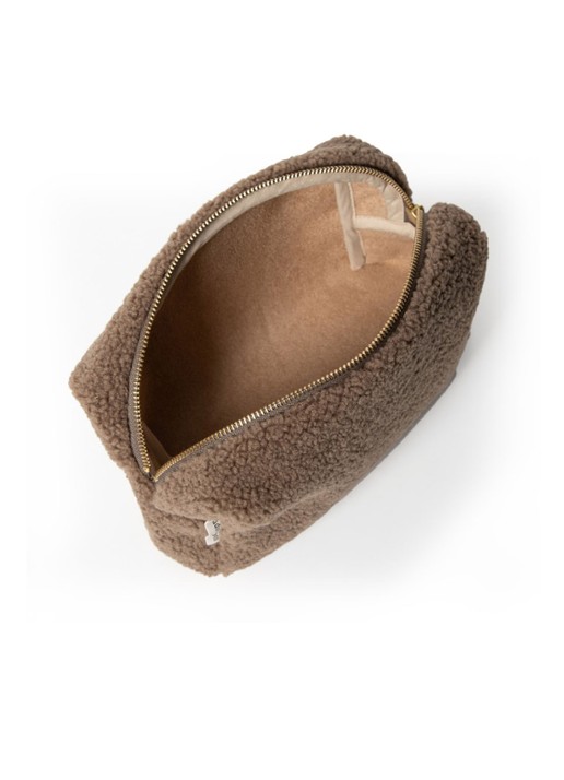 Studio Noos Chunky etui van teddy - detail bruin