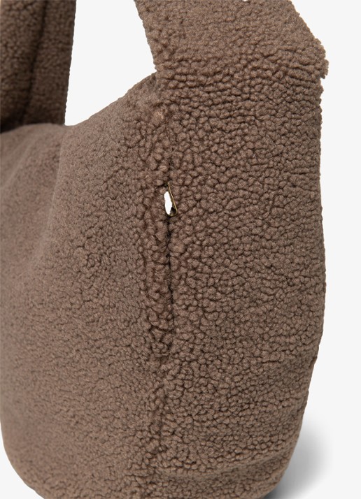 Studio Noos Crossbodytas van teddy - achterkant bruin