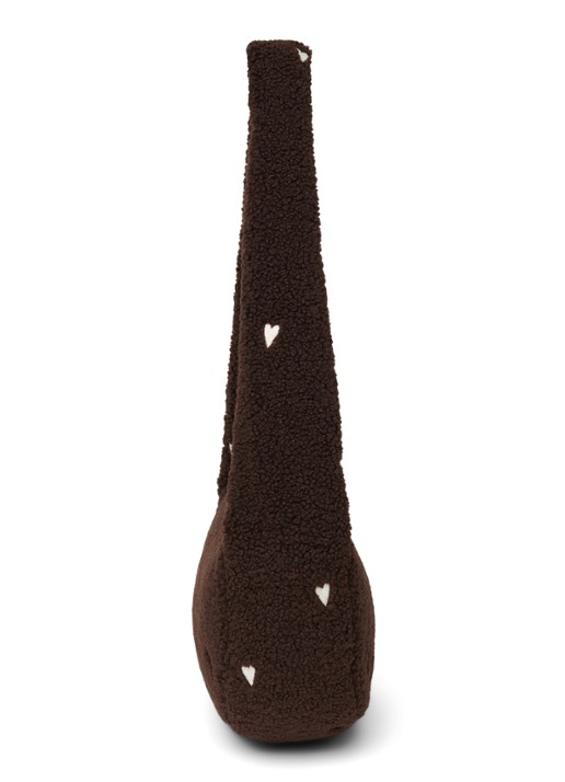 Studio Noos Crossbodytas van teddy - detail donkerbruin