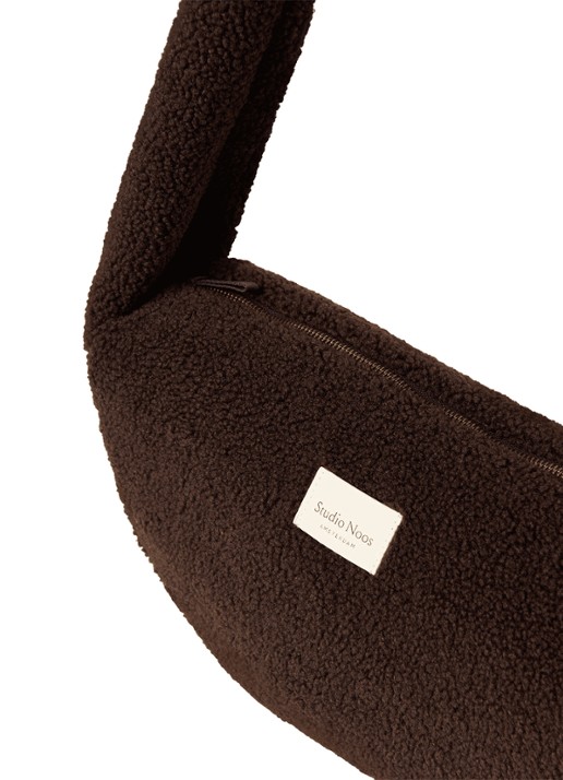 Studio Noos Crossbodytas van teddy - detail 4 chocoladebruin