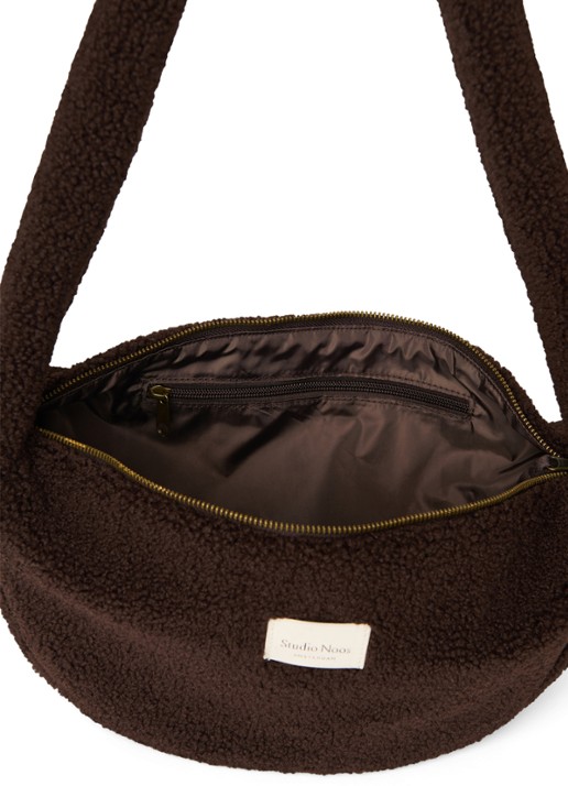 Studio Noos Crossbodytas van teddy - detail 5 chocoladebruin