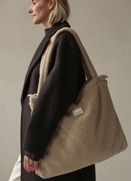 Studio Noos Luiertas van teddy - voorkant 2 beige
