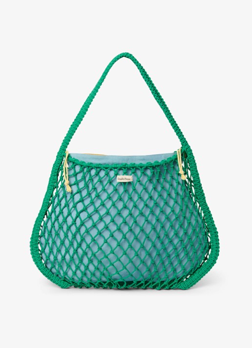 Studio Noos Macramé Mom Bag met omkeerbare binnentas - detail 3 groen