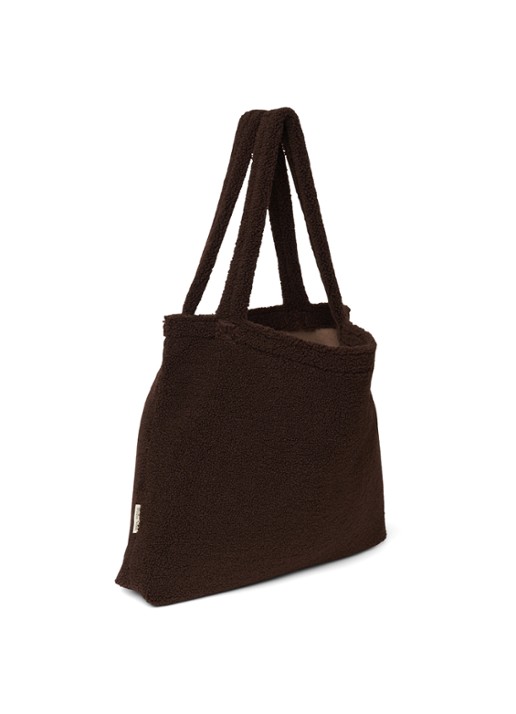 Studio Noos Mom Bag shopper van teddy - achterkant 4 chocoladebruin