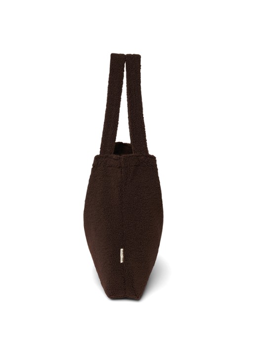 Studio Noos Mom Bag shopper van teddy - detail chocoladebruin