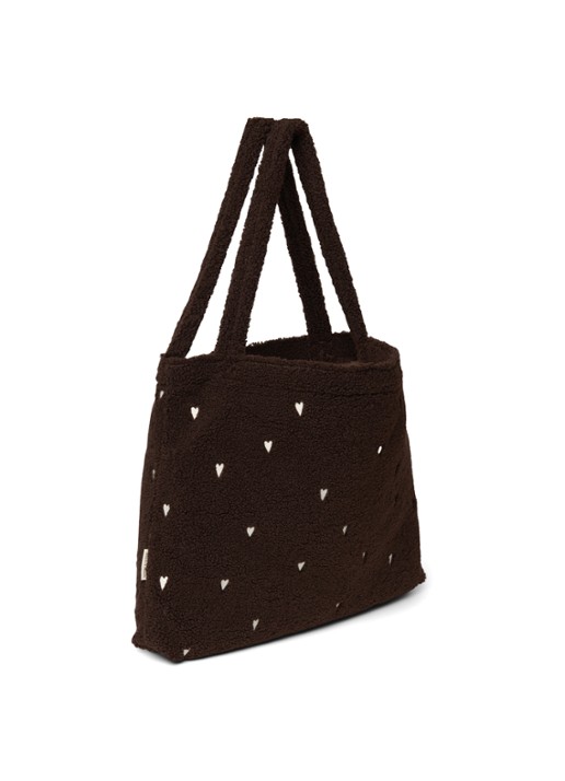 Studio Noos Mom Bag shopper van teddy - achterkant 4 chocoladebruin