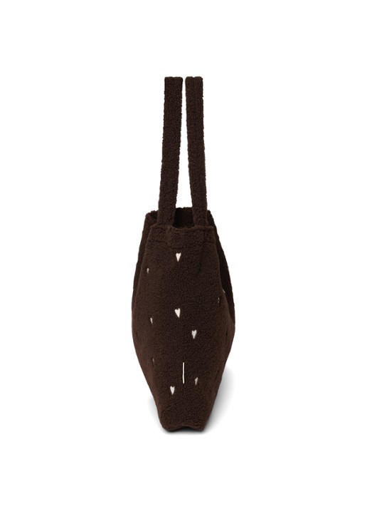 Studio Noos Mom Bag shopper van teddy - detail chocoladebruin