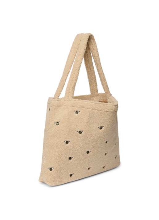 Studio Noos Mom Bag shopper van teddy - voorkant 4 beige