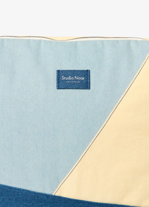 Studio Noos Patchwork luiertas met logo  - detail 4 jeans