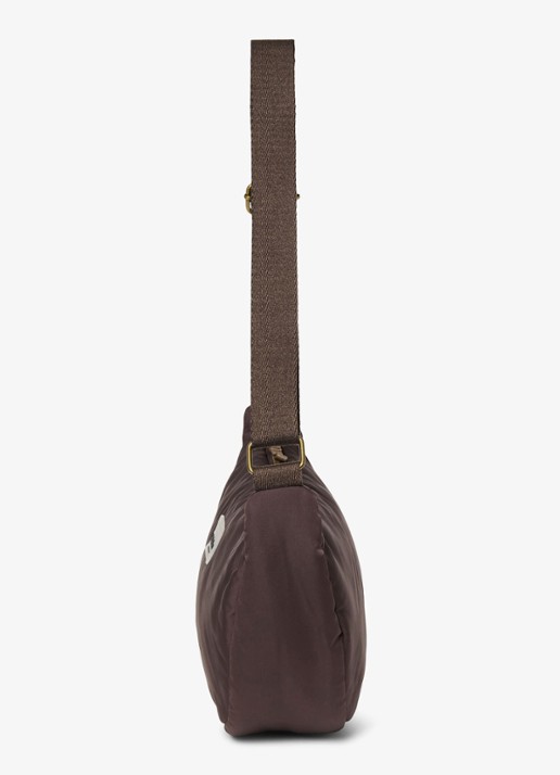 Studio Noos Puffy crossbodytas met verstelbare schouderriem - detail 2 donkerbruin