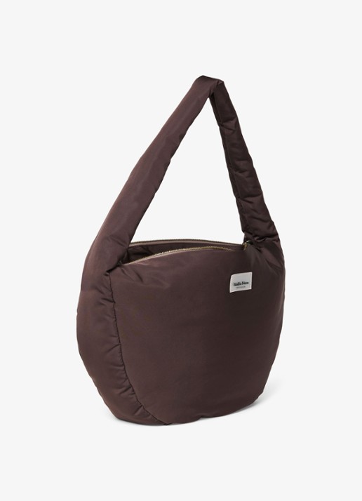 Studio Noos Puffy gewatteerde crossbodytas met logo - detail 4 donkerbruin