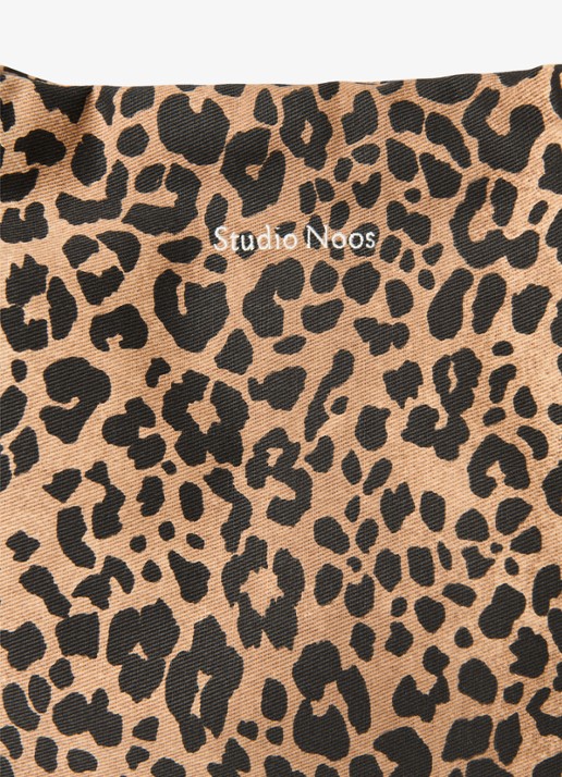 Studio Noos Schoudertas met dierenprint - detail 4 bruin