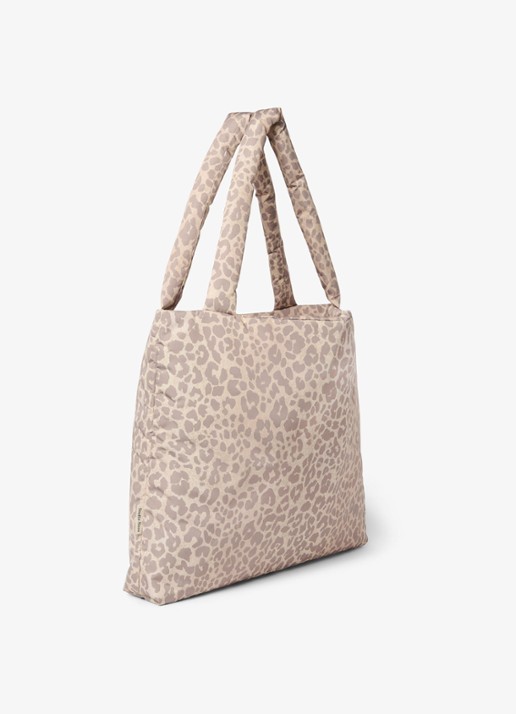 Studio Noos Schoudertas met print - detail beige