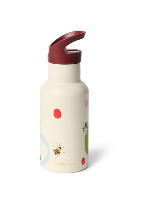 Studio Noos Waterfles met print 35 cl - voorkant 4 beige
