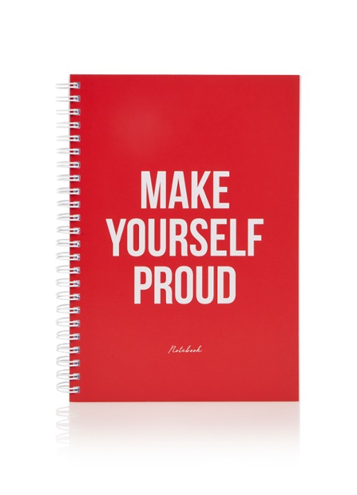 Studio Stationery Make Yourself Proud A5 gelinieerd notitieboek - voorkant rood