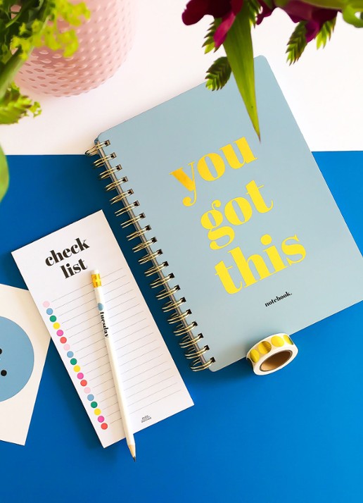 Studio Stationery You Got This notitieboek  25 x 19 cm - voorkant 3 blauw