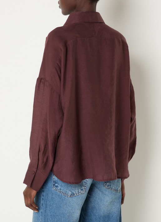 Summum Blouse met applicatie - achterkant 2 donkerrood