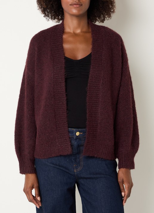 Summum Grofgebreid vest in wolblend