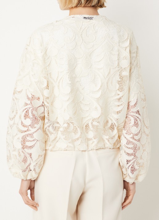 Summum Lace bomberjack van kant - achterkant 3 wit