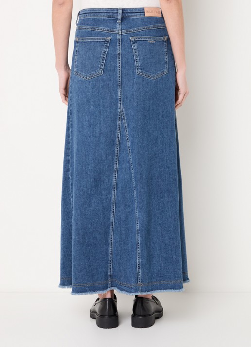 Summum Maxi spijkerrok met steekzakken  - achterkant 4 indigo