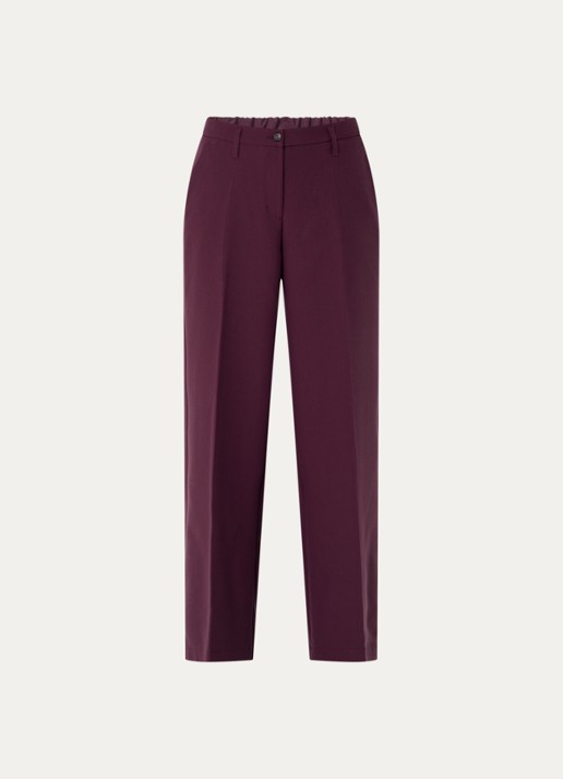 Summum Mid waist straight leg pantalon met steekzakken - voorkant 3 bruin