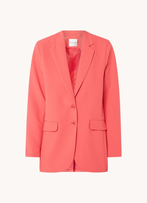 Summum Oversized blazer met klepzakken - voorkant 3 koraal