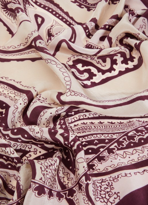 Summum Sjaal met print 70 x 70 cm - detail 2 paars