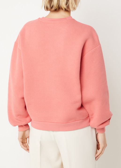 Summum Sweater met logoborduring - achterkant abrikoos