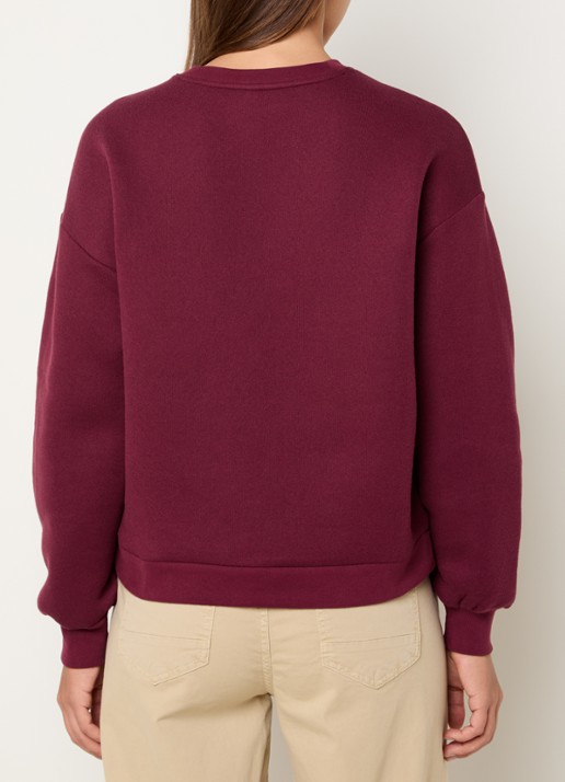 Summum Sweater met logoprint - achterkant 4 bordeauxrood