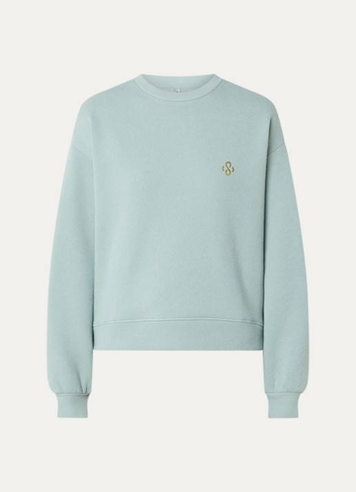 Summum Sweater met logoprint - voorkant blauw