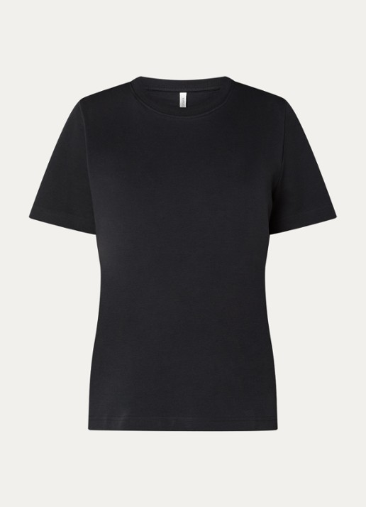 Summum T-shirt met ronde hals - voorkant zwart