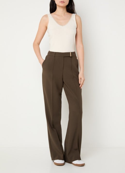 Summum Tanktop met lurex - voorkant 2 ivoor