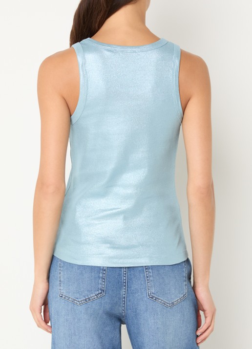 Summum Tanktop met metallic finish - achterkant blauw