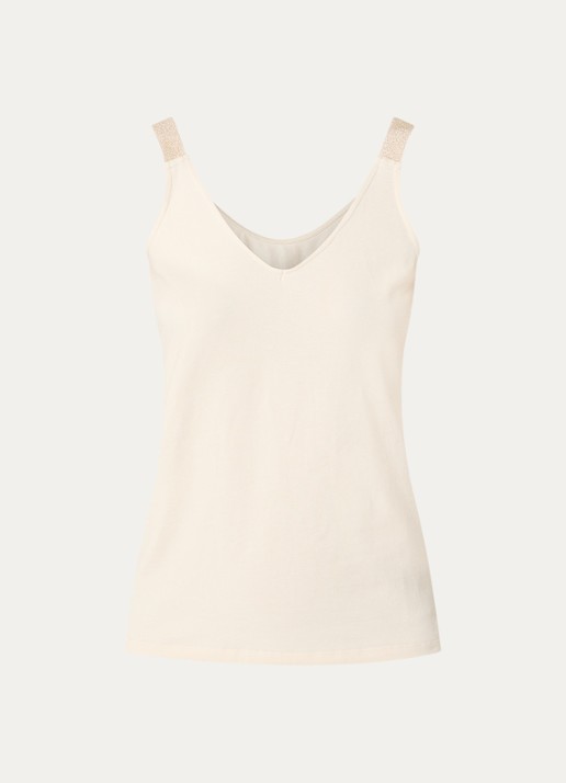 Summum Tanktop met stretch - voorkant vanillegeel
