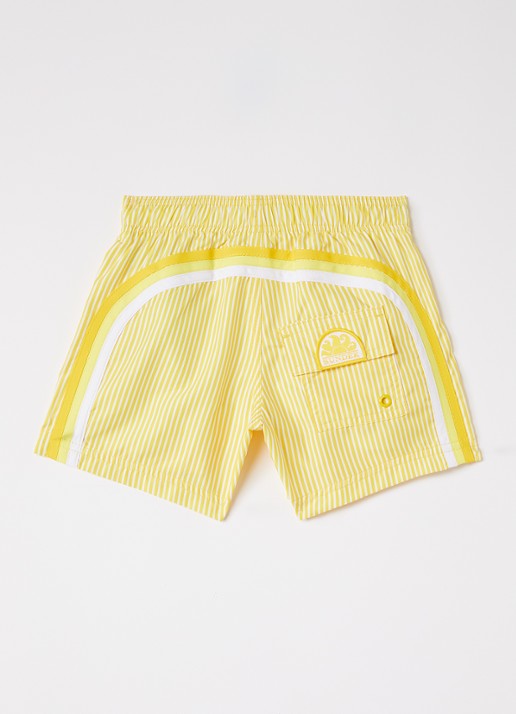 Sundek Zwemshorts met streepprint - voorkant 2 geel