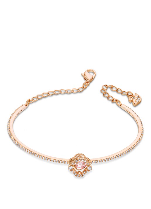 Swarovski Bangle met kristal - voorkant 3 roségoud