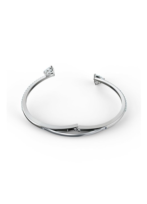 Swarovski Bangle met kristal - detail 2 zilver