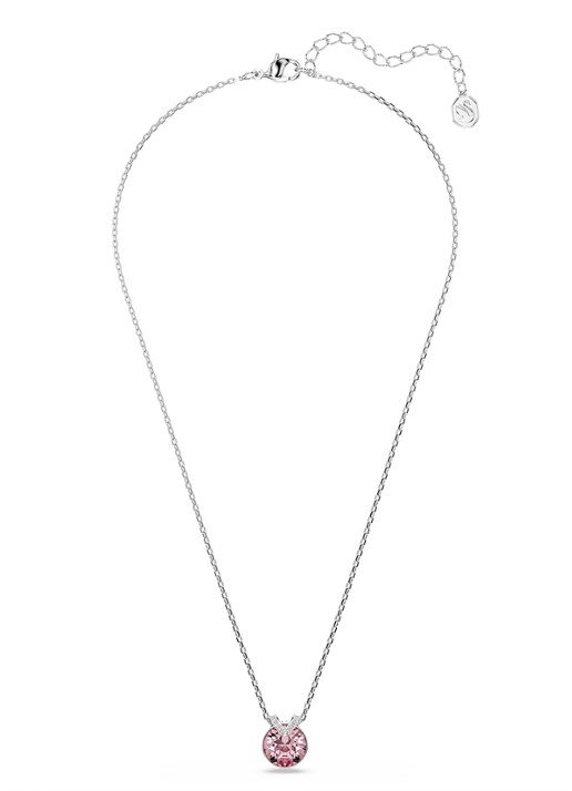 Swarovski Bella ketting met kristal - detail 2 zilver